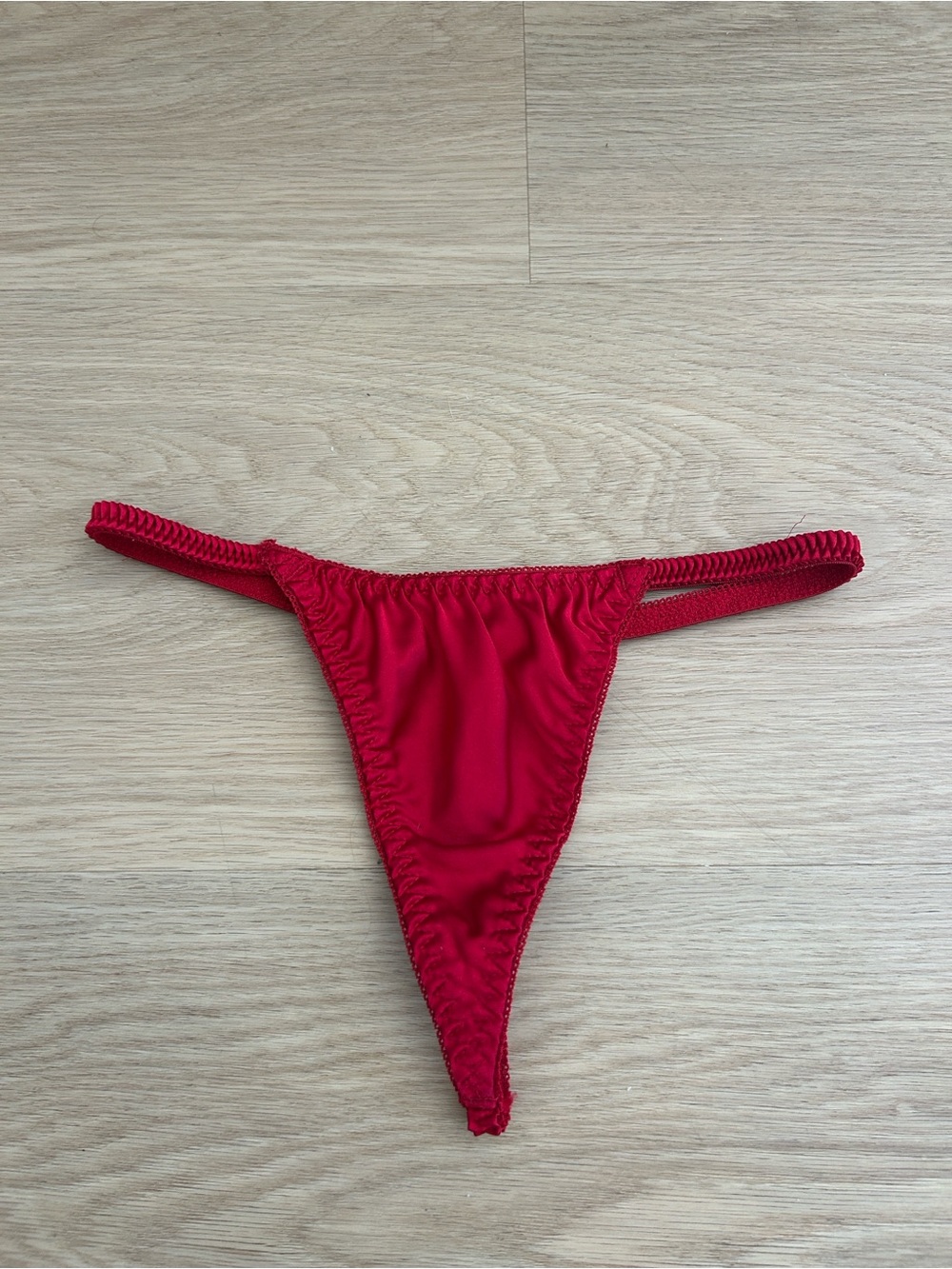Vintage Cosmopolitan Satin V-String Thong Panty M